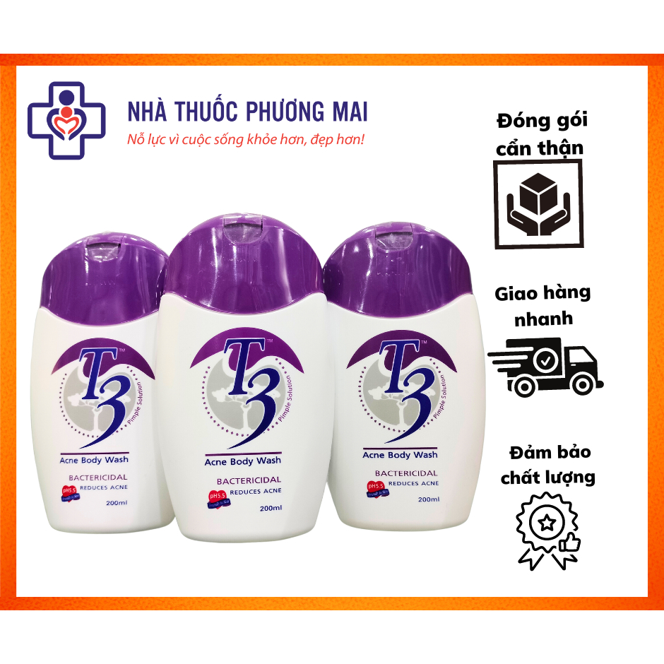 Sữa tắm T3 Acne Body Wash ngăn ngừa mụn (200ml) Shopee Việt Nam