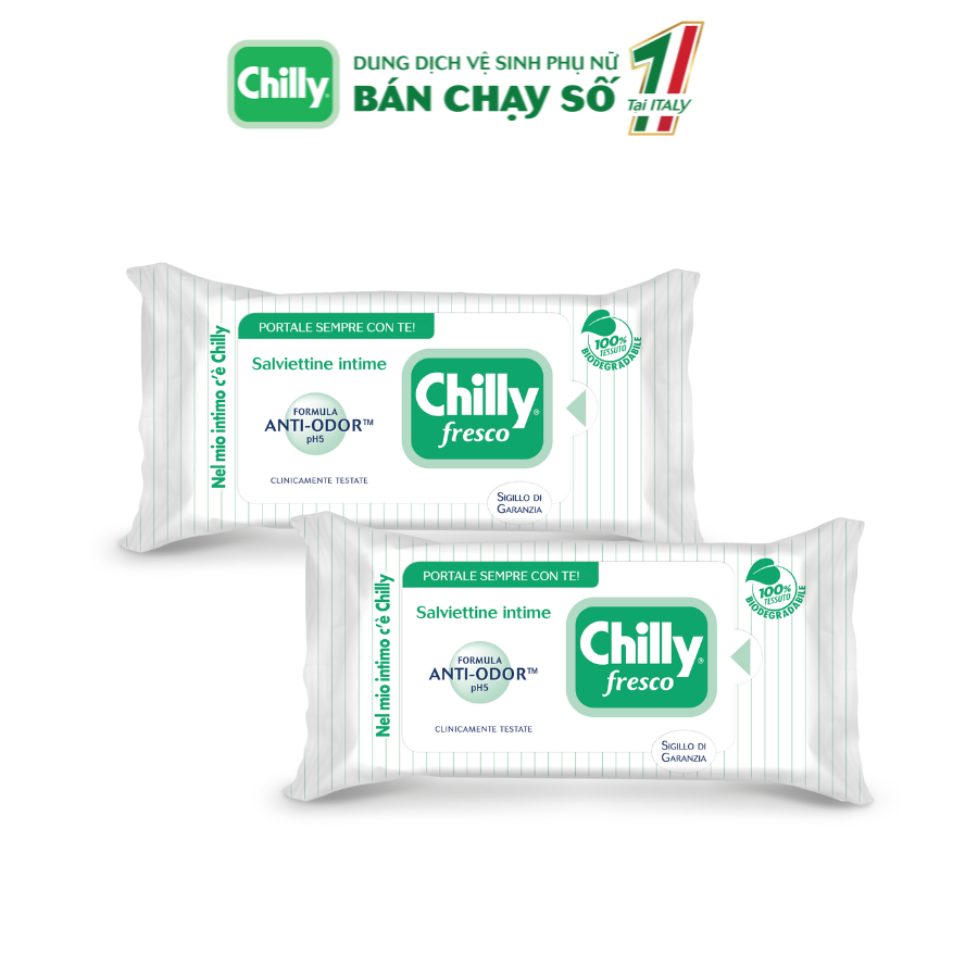 Ảnh Khăn lau phụ khoa Chilly Fresco chiết xuất bạc hà se se lạnh, làm sạch khử mùi hiệu quả, gói 12 tờ 3