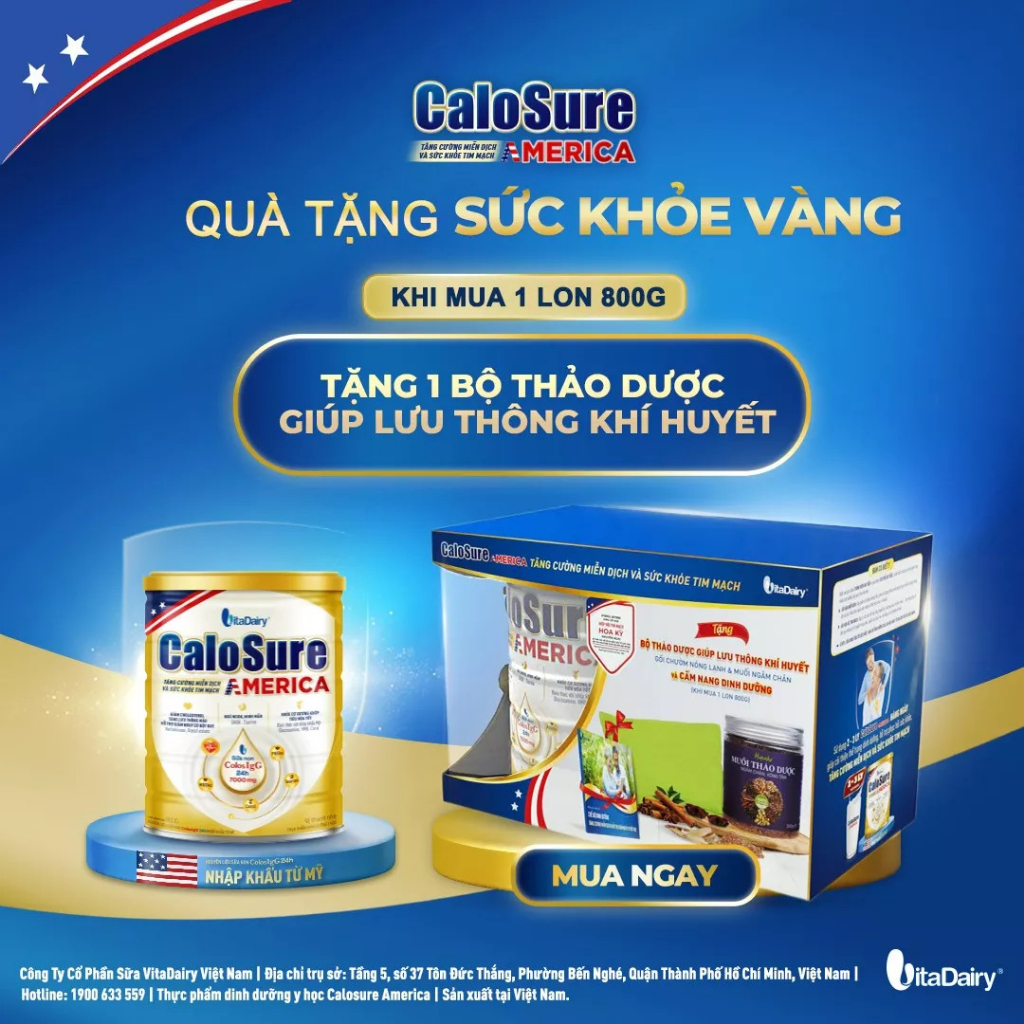 (Có quà) Sữa bột Vitadairy Calosure America tiểu đường 800g | Shopee ...