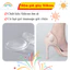 Đệm gót giày nữ silicon & mút xốp chống rộng, giảm size, êm chân. Miếng lót gót giày chống tuột gót