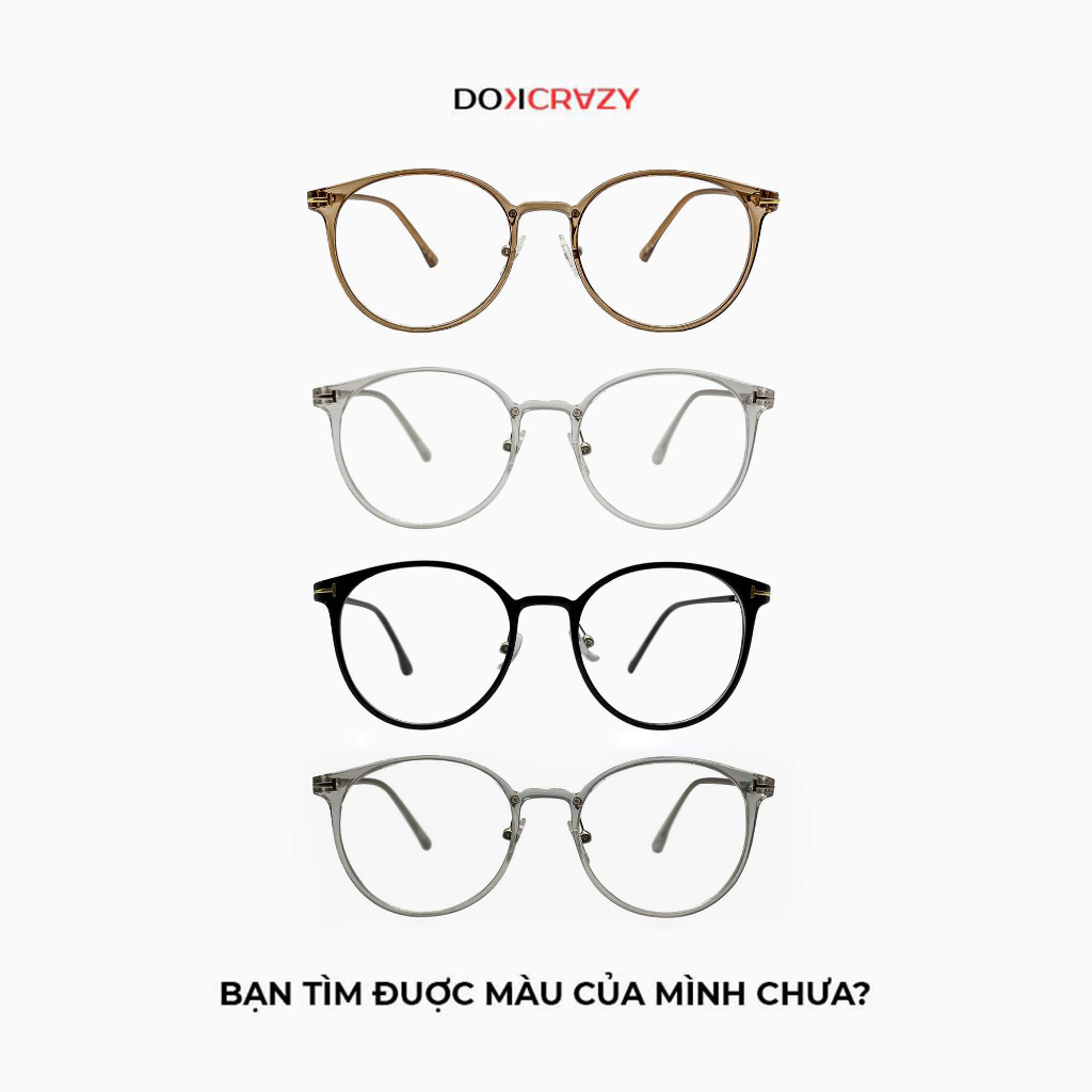 Ảnh Gọng kính DOKCRAZY - C - HEBE Chất liệu nhựa, Hot Trend Hàn Quốc, Chống ánh sáng xanh, rẻ đẹp 4