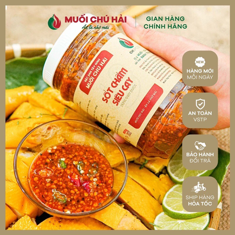 Sốt chấm siêu cay chú Hải - Muối chú Hải - Ăn chay được