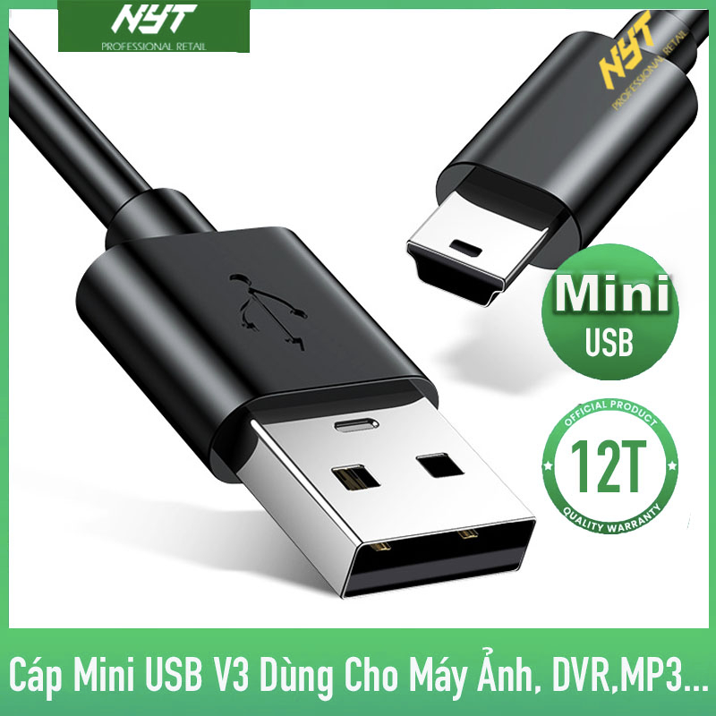 Cáp Mini USB V3 Sạc & Truyền Dữ Liệu Cho Máy Ảnh, MP3, MP4, DVR, Ổ Cứng ...