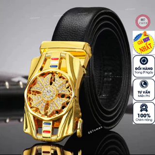 ⚡️Sốc⚡️ Thắt Lưng Nam Mặt Xoay Khóa Tự Động Cao Cấp,Dây Nịt Nam Thắt Lưng Da Mặt Xoay Khóa Kim Loại