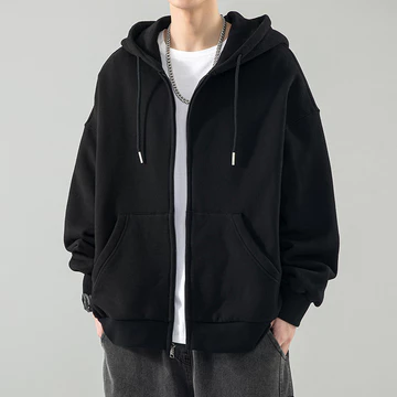 Áo khoác hoodie nam form rộng, áo hoodie zip nam màu trơn khoác ngoài mùa đông mặc đi chơi đi học thời trang Hàn Quốc