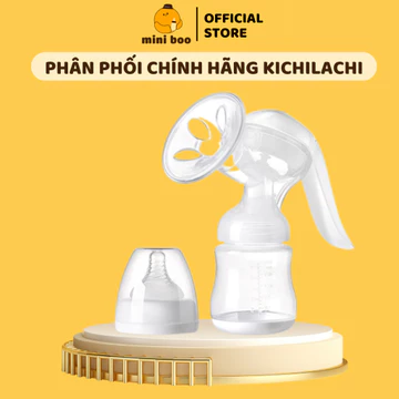Máy hút sữa cầm tay Kichilachi - mẫu mới có bình vắt sữa êm, đệm massage silicone