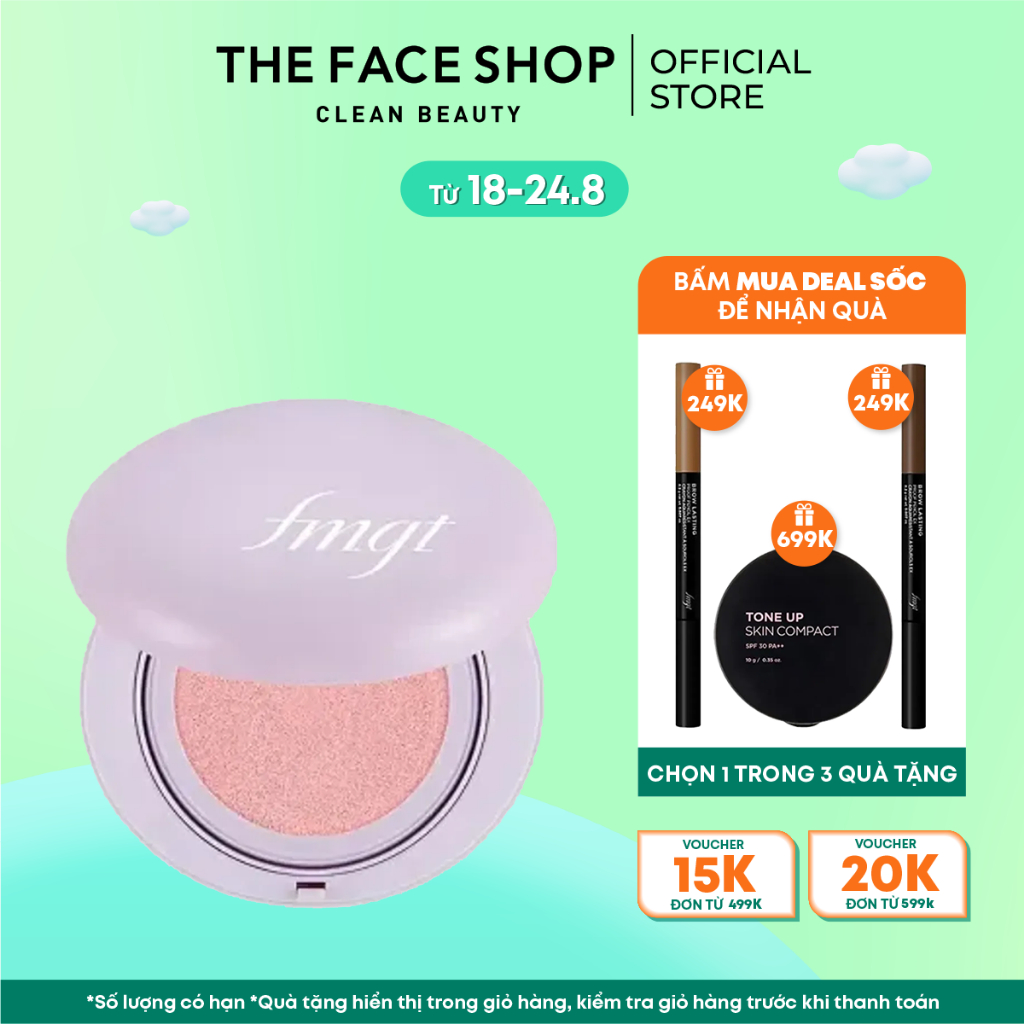 (Đã bán 19) [FMGT] Phấn Nước Thuần Chay Nâng Tông Da Skin Filter Vegan Tone Up Cushion Spf33 PA++ 50ml