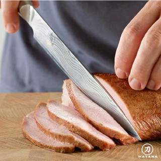 Dao bếp Nhật cao cấp Shun Classic Slicing - Dao thái lát thép Damascuss 69 lớp DM0704 (230mm)