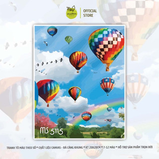 Tranh tô màu 40x50cm khinh khí cầu T5115