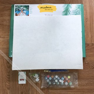 Tranh tô màu 40x50cm khinh khí cầu T5115