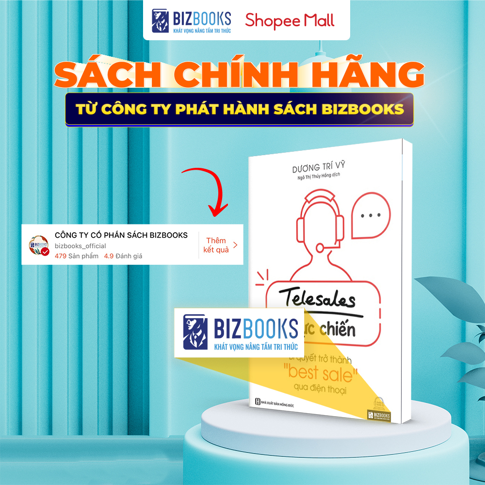 Sách - Telesale thực chiến - Bí quyết trở thành bestsale qua điện thoại - Bizbooks TẶNG kèm SÁCH NÓI và Bookmark