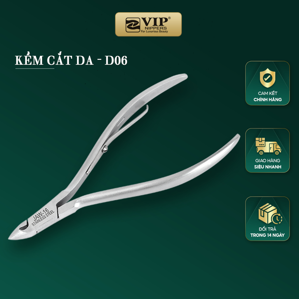 Kềm Cắt Da VIP Thép Không Rỉ (INOX), 1 chống, D06, D01, D02x/v, D04