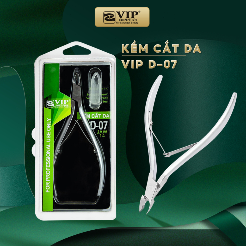 Kềm Cắt Da VIP Thép Không Rỉ (INOX), 2 chống, D-03, D-07