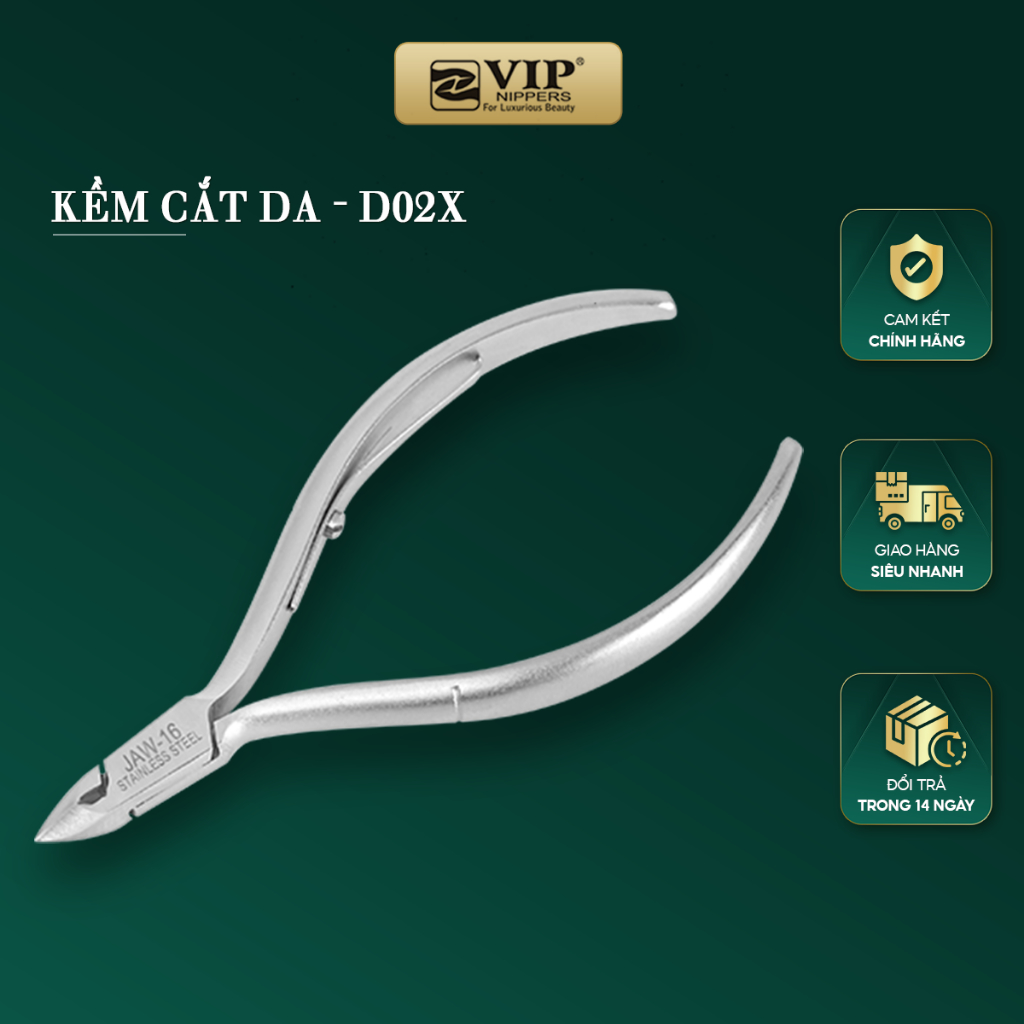 Kềm Cắt Da VIP Thép Không Rỉ (INOX), 1 chống, D06, D01, D02x/v, D04