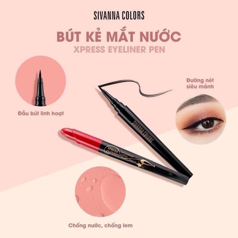 Kẻ dạ Sivanna Xpress Eyeliner Rose Cat chống nước Shopee Việt Nam