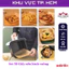 Set 50 Giấy nến vuông dùng cho nồi chiên không dầu