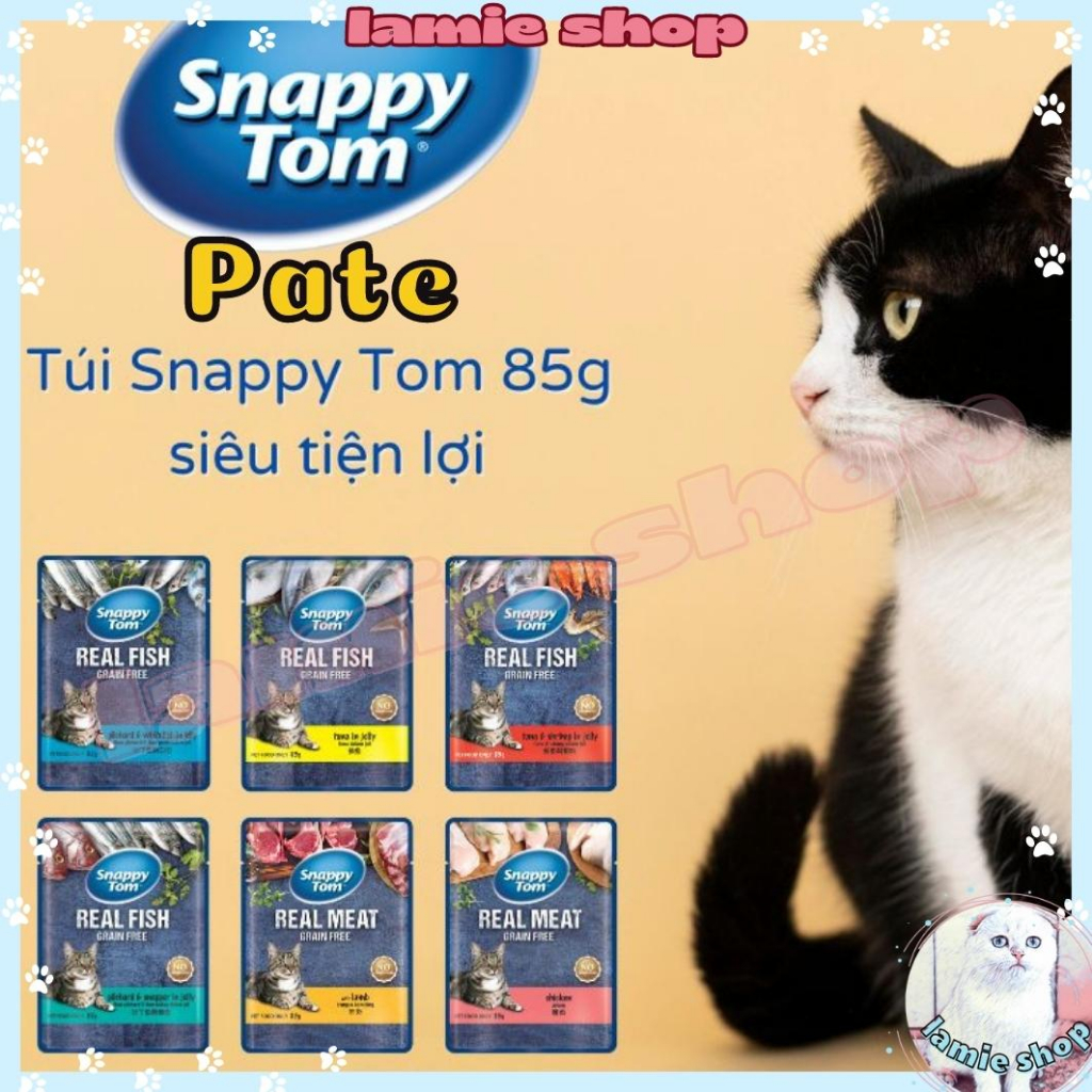 Pate Snappy Tom Thức ăn dinh dưỡng cho mèo gói 85g nhập khẩu Thái Lan ...