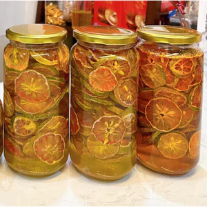 Chanh đào mật ong đường phèn HANDMADE Hủ 1lít