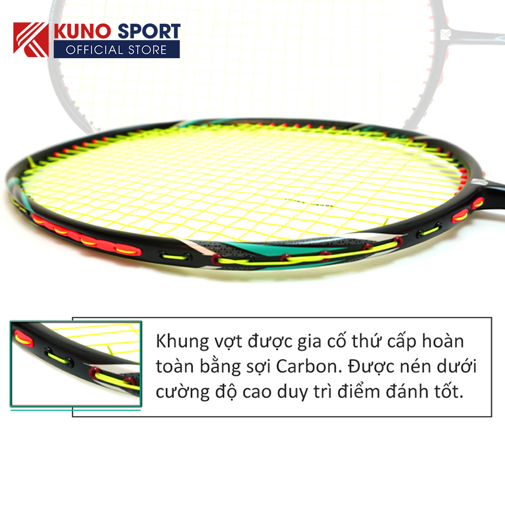 Ảnh Vợt cầu lông 6U KUNO JueJi K501 full carbon cao cấp, vợt cầu lông công thủ toàn diện, siêu nhẹ trợ lực tốt, dễ chơi 4