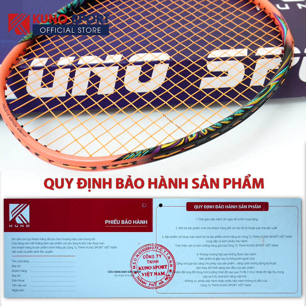 Ảnh Vợt cầu lông 4U KUNO Speed K502 full carbon cao cấp, vợt cầu lông tấn công phản tạt được lựa chọn mức căng 3