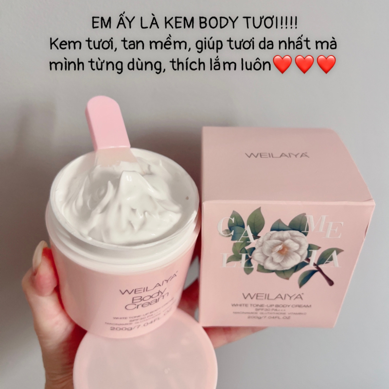Kem dưỡng thể nâng tông, dưỡng ẩm - WEILAIYA White Tone-up Body Cream