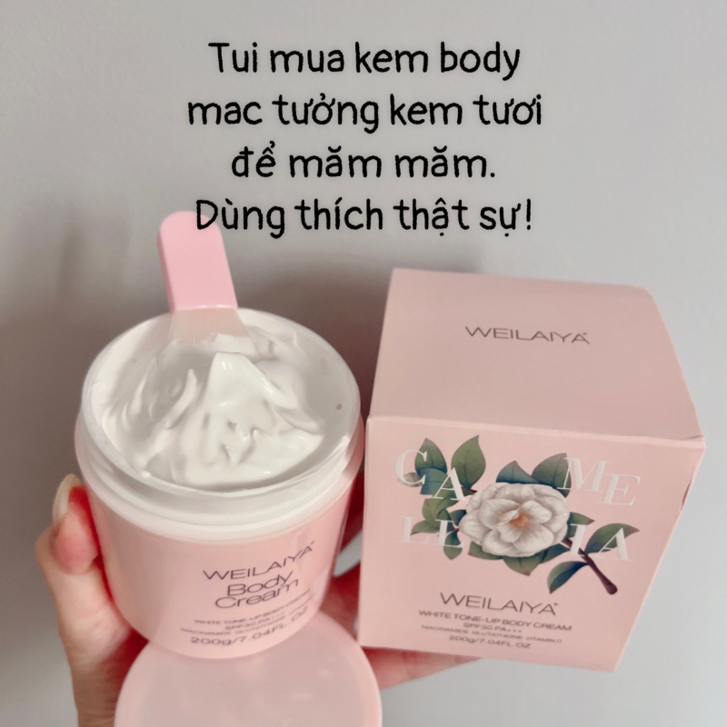 Kem dưỡng thể nâng tông, dưỡng ẩm - WEILAIYA White Tone-up Body Cream