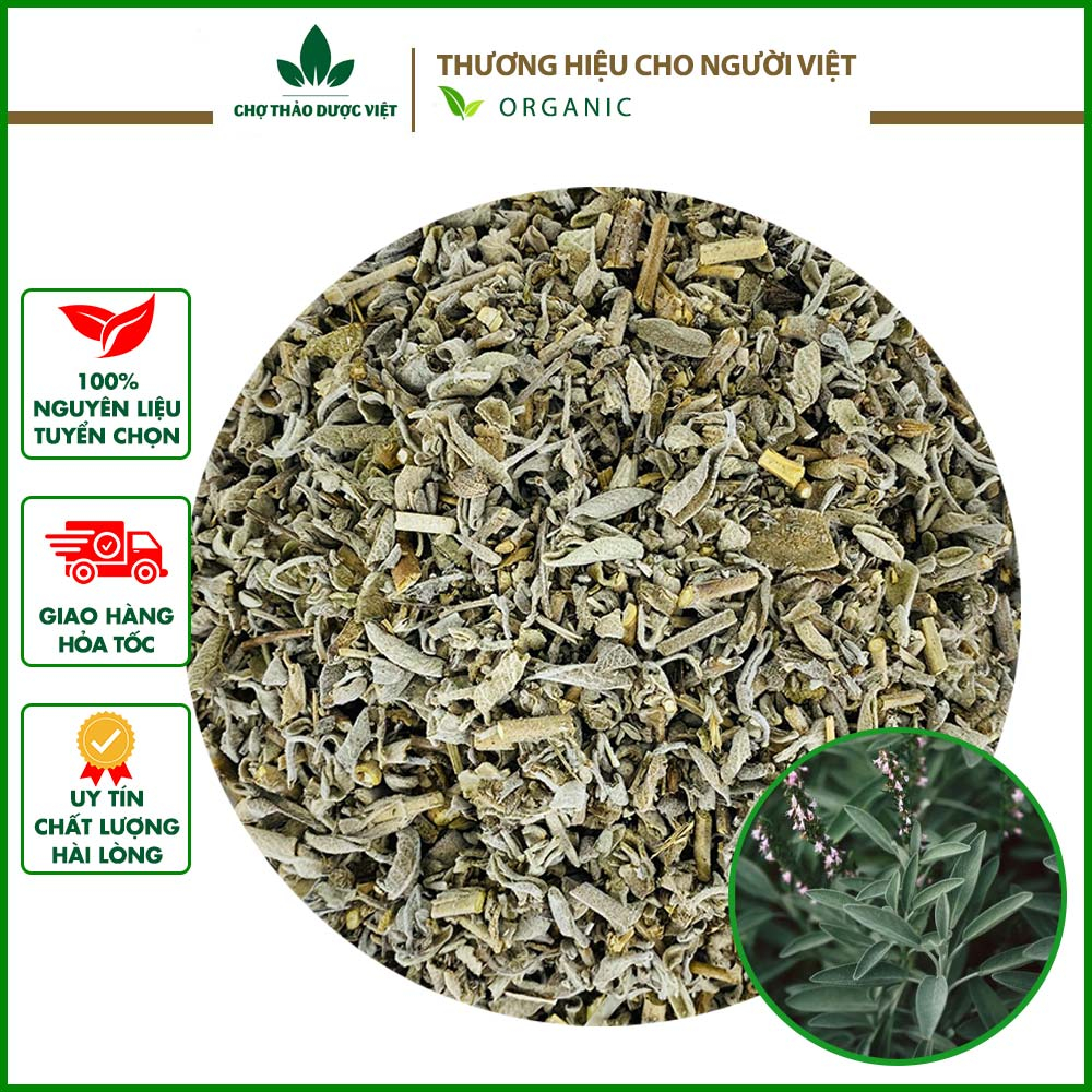 Lá xô thơm trắng 100g, sage, gia vị nấu ăn, khử mùi, thanh tẩy, thanh ...