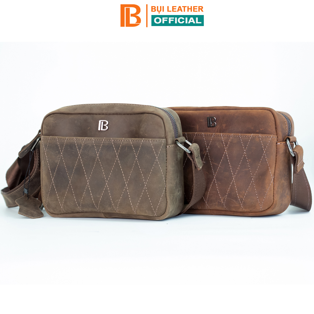 Ảnh Túi đeo chéo da bò Saturn Bụi Leather DC111a Da bò Nappa cao cấp 1