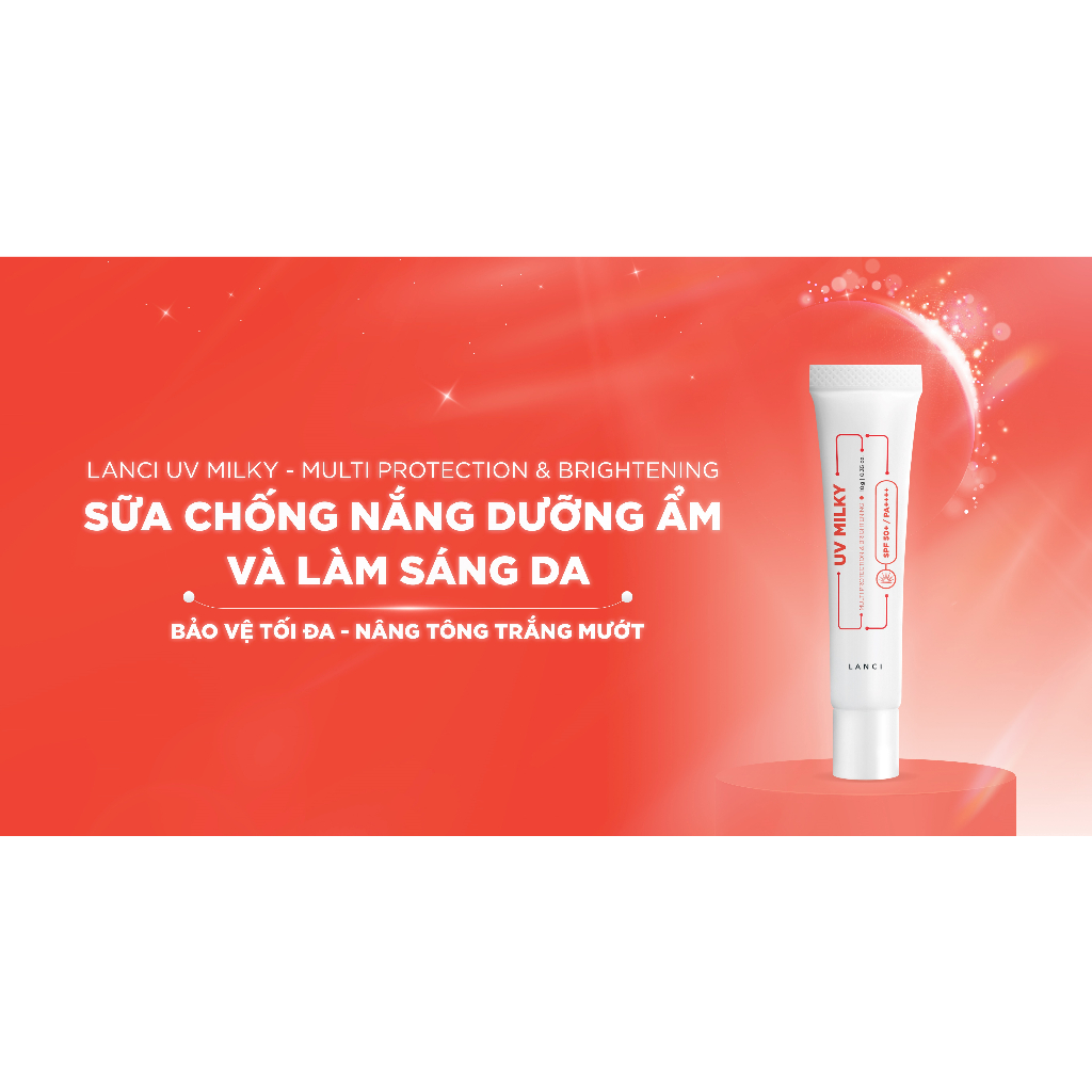 Ảnh Sữa chống nắng dưỡng ẩm và làm sáng da LANCI chống tia UV, không bết dính minisize 10ml 3