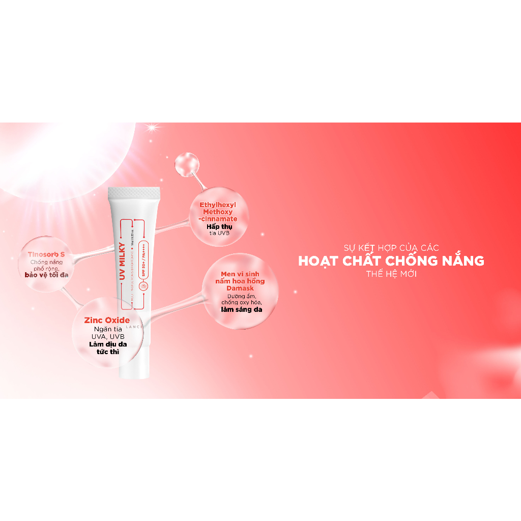 Ảnh Sữa chống nắng dưỡng ẩm và làm sáng da LANCI chống tia UV, không bết dính minisize 10ml 4