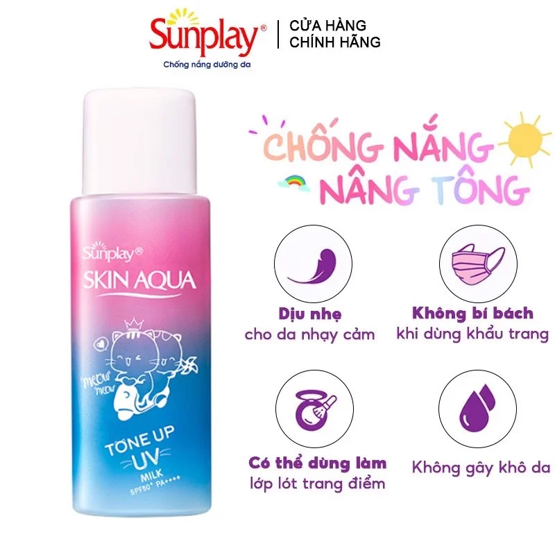 Ảnh Kem Chống Nắng Sunplay Skin Aqua Tone Up Uv Milk Dạng Sữa Hiệu Chỉnh Sắc Da - Lavender Spf50+ Pa++++ 50g 2