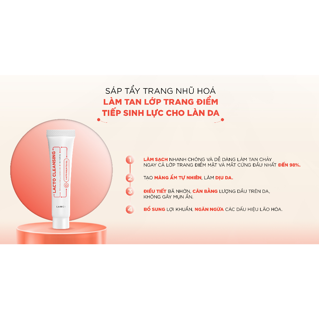 Ảnh Sáp tẩy trang LANCI sạch sâu da mịn mướt không khô căng minisize 10ml 4