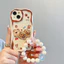 Ốp lưng iphone sóng nổi gấu 3D Cho IPhone 14 12 13 11 Pro Max 6 6S 7 8 Plus X XS XR kèm dây đeo xx1050