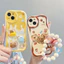 Ốp lưng iphone sóng nổi gấu 3D Cho IPhone 14 12 13 11 Pro Max 6 6S 7 8 Plus X XS XR kèm dây đeo xx1050