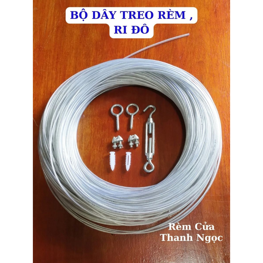 Bộ Dây Treo Rèm Cửa Ri Đô Phơi Đồ Bằng Cáp Bọc Nhựa | Shopee Việt Nam