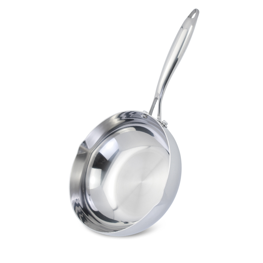 Ảnh Chảo INOX 316 Cao Cấp 3 Lớp Liền Khối Miệng Rót Zenger Size 20-24-26-28cm Chính Hãng KALPEN ĐỨC 3