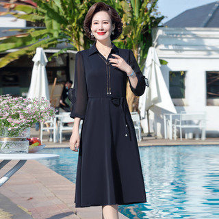 Đầm Mùa Xuân Dài Tay Khí Chất Cho Mẹ VH96
