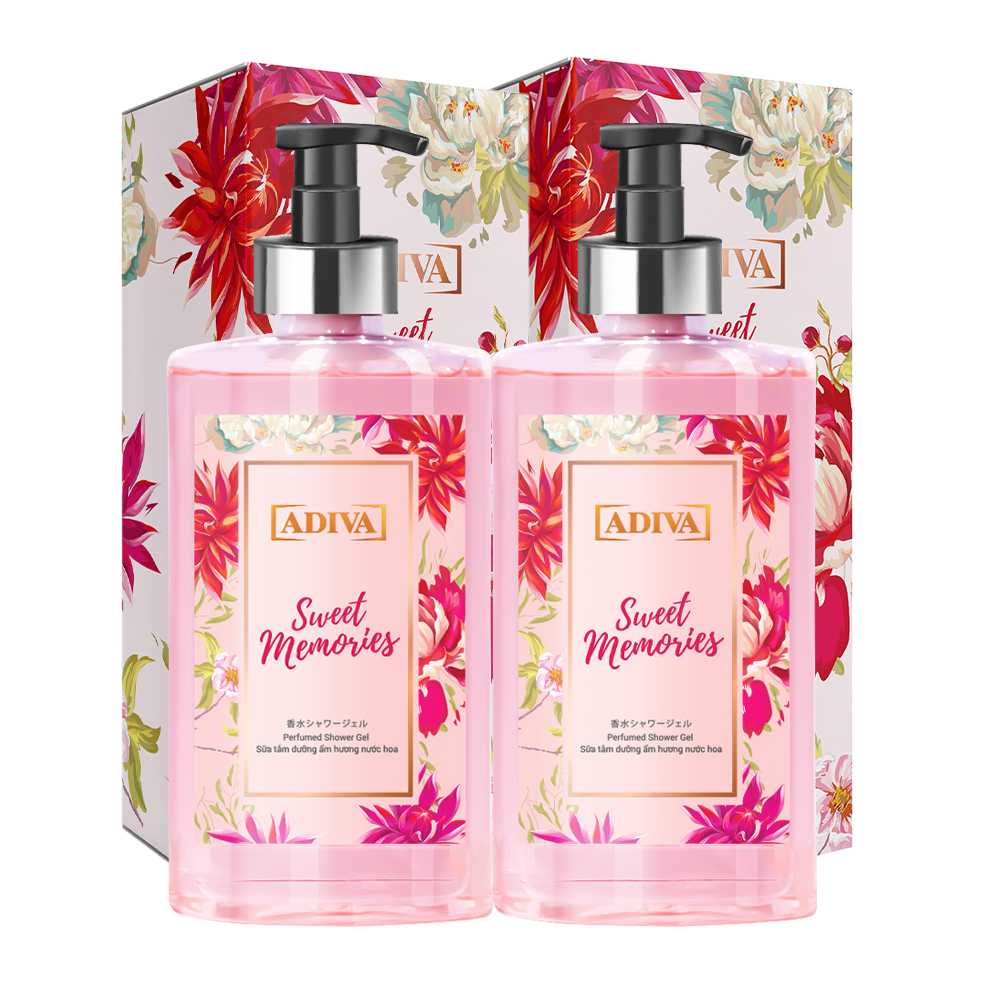 Ảnh Combo 2 Sữa Tắm Dưỡng Ẩm Hương Nước Hoa ADIVA Sweet Memories 400ml 1