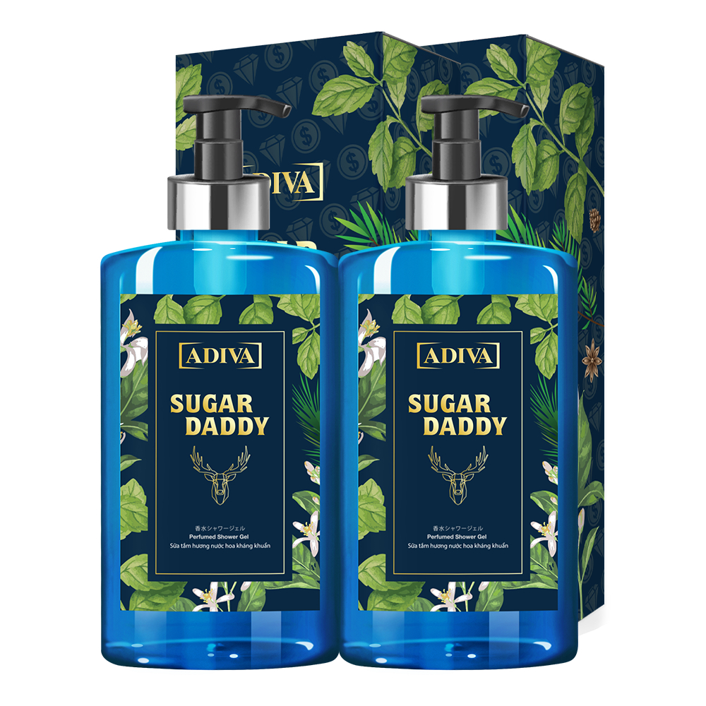 Ảnh Combo 2 Chai Sữa Tắm  Hương Nước Hoa Kháng Khuẩn ADIVA Sugar Daddy (400ml/Chai) 2