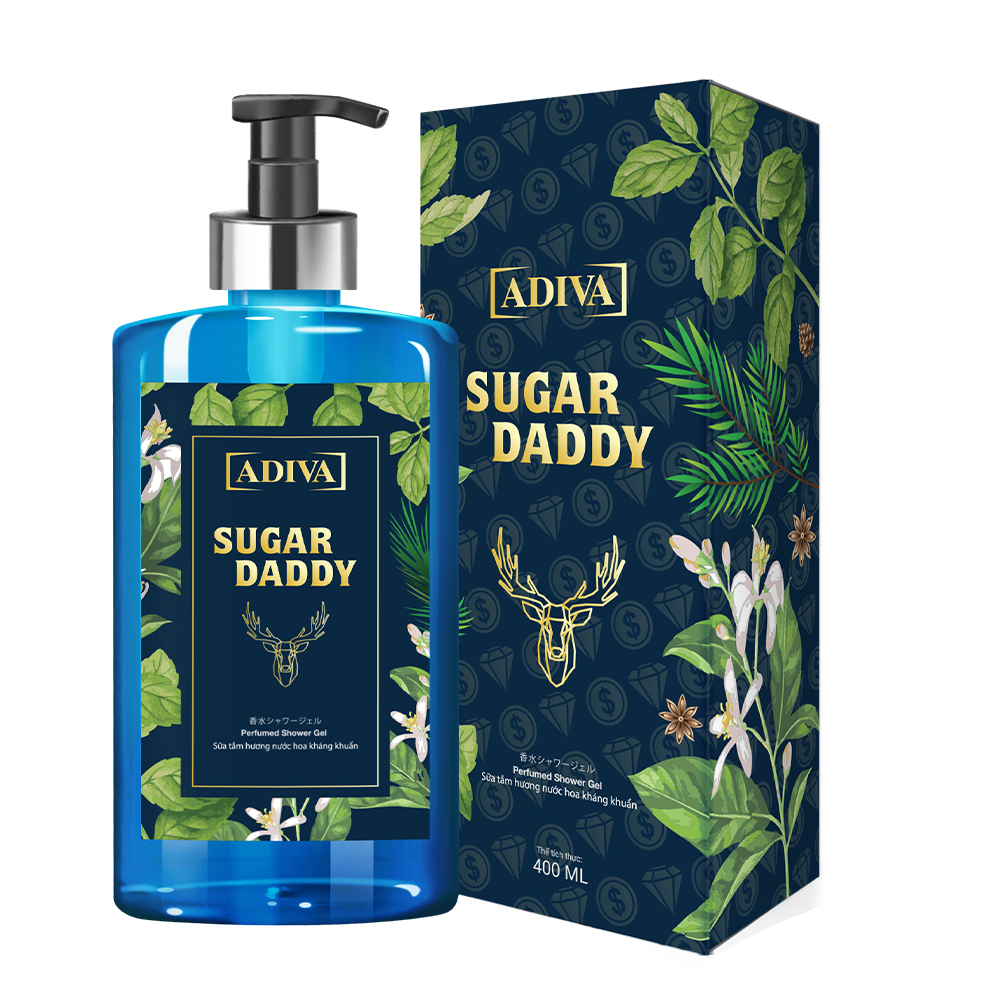 Ảnh Sữa Tắm  Hương Nước Hoa Kháng Khuẩn Cho Nam ADIVA Sugar Daddy 400ml 2