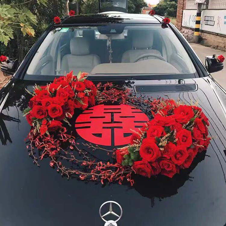 Chữ hỷ đám cưới truyền thống vải nỉ bền đẹp cao cấp trang trí đám cưới, phòng cưới - Kem Shop K217