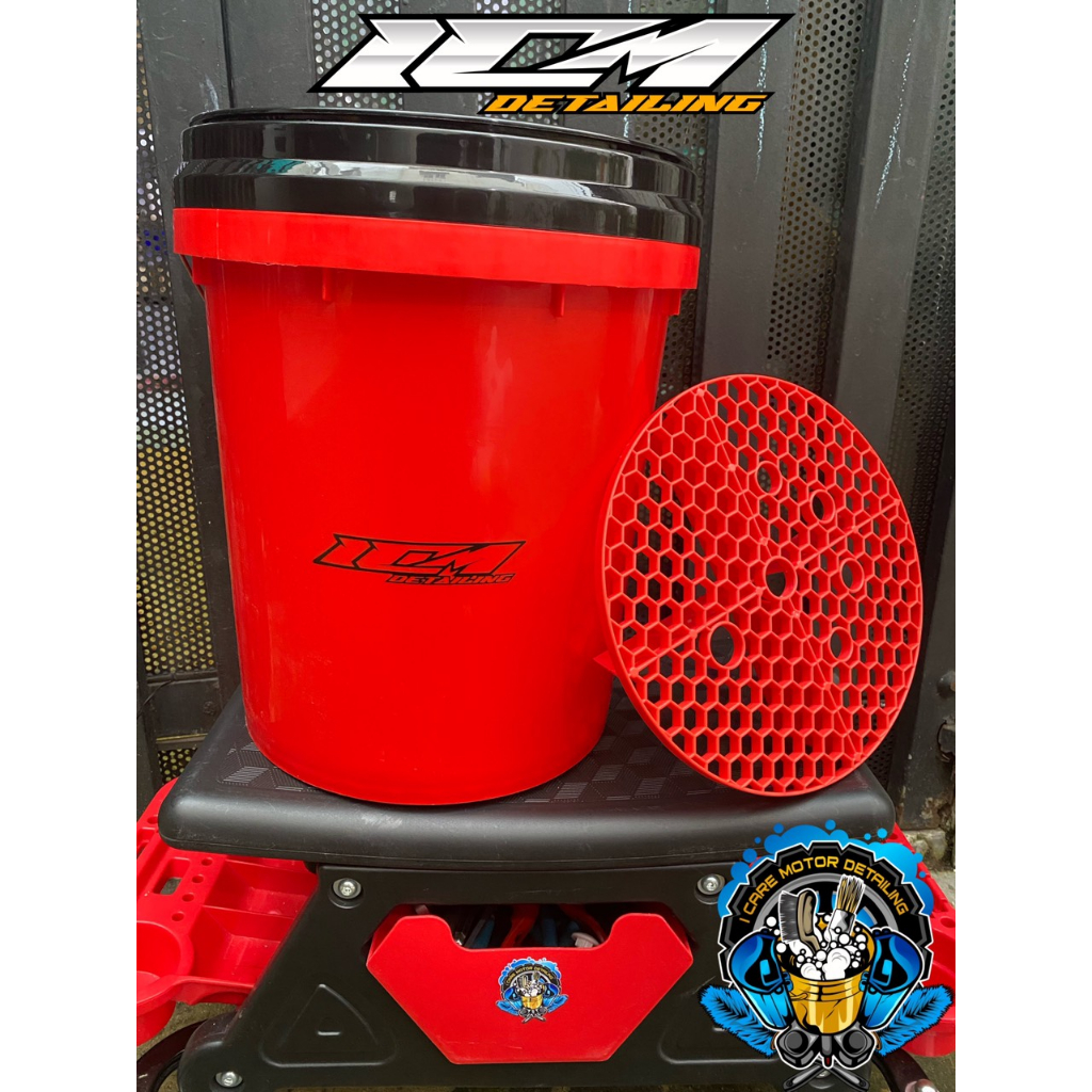 Combo Xô Nước Rửa Xe Màu Đỏ Và Lọc Cát | Shopee Việt Nam