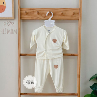 Bộ sơ sinh Petit sợi tre cao cấp cho bé size 0-3m, 3-6m