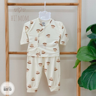 Bộ sơ sinh Petit sợi tre cao cấp cho bé size 0-3m, 3-6m