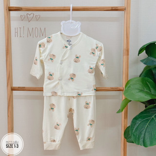 Bộ sơ sinh Petit sợi tre cao cấp cho bé size 0-3m, 3-6m