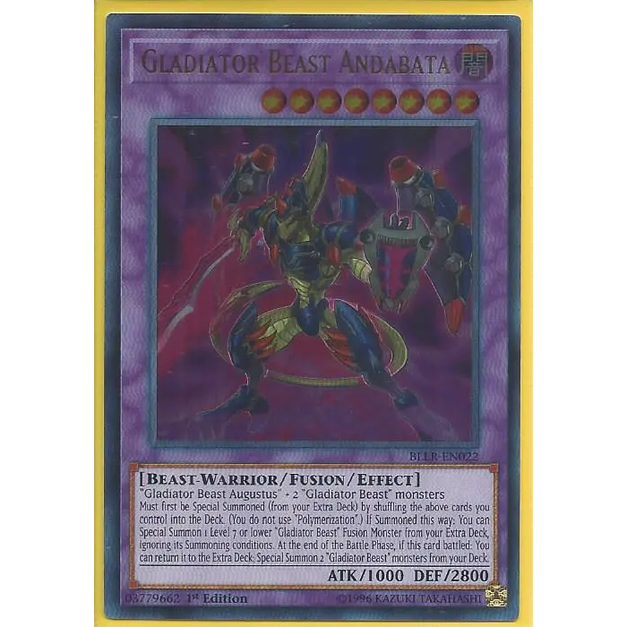 [NTYC] Thẻ bài Yu-Gi-Oh Tiếng Anh - BLLR-EN022 Gladiator Beast Andabata ...