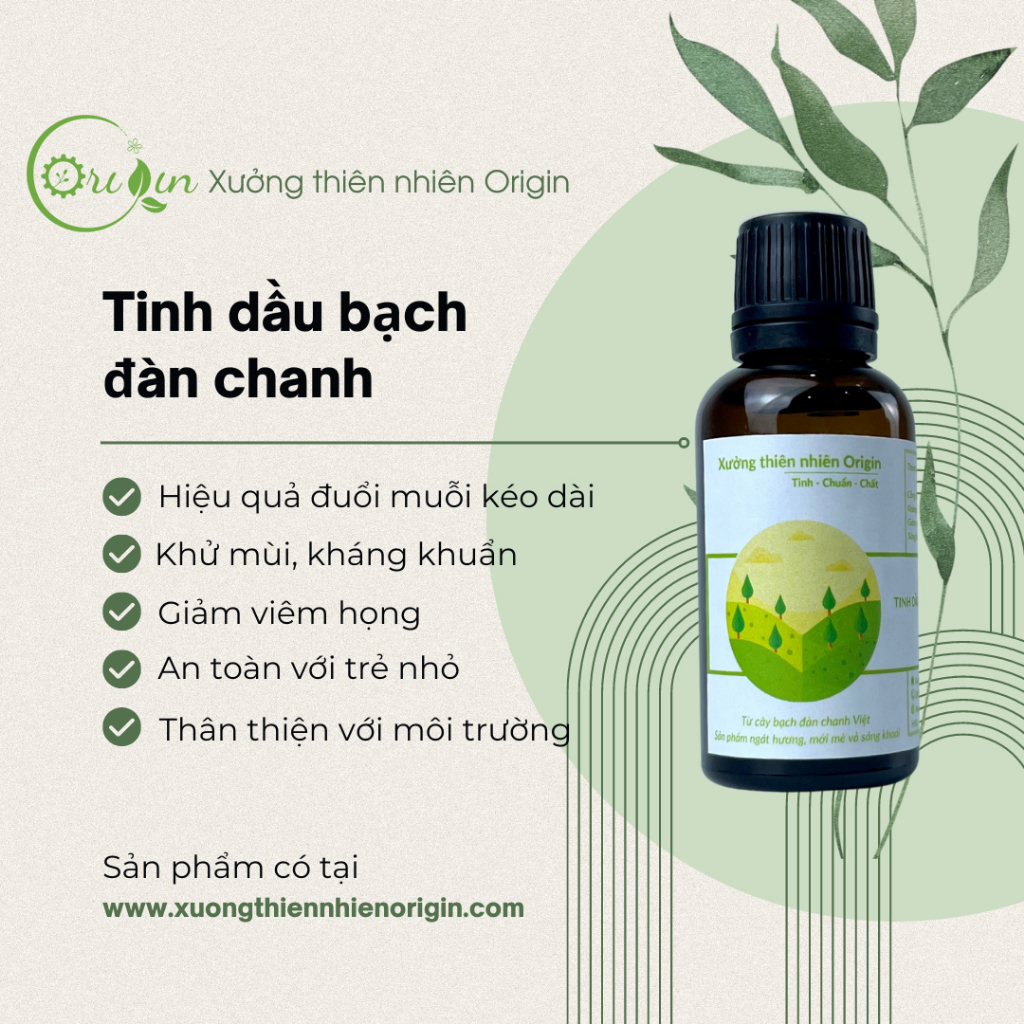 Tinh dầu đuổi muỗi, ngừa viêm xoang - Tinh dầu bạch đàn chanh Origin 30ml