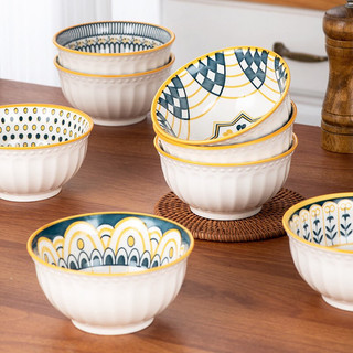 Bát và đũa họa tiết sang trọng phong cách Tablewate, bộ 6 bát và đũa deco siêu xinh