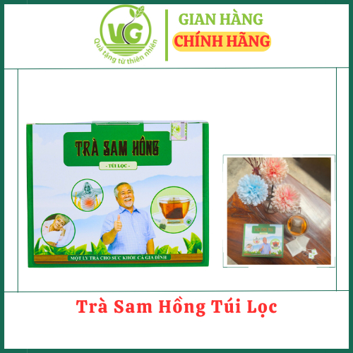 Trà sam hồng túi lọc thanh lọc cơ thể mát gan, ngủ ngon hơn, hàng chính ...