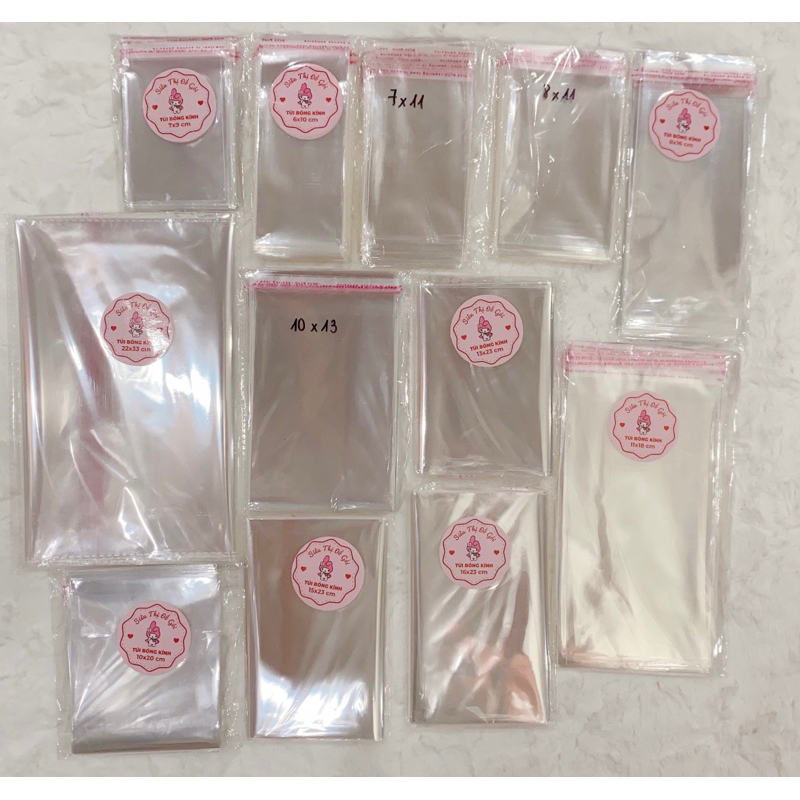 50g Túi bóng kính trong suốt dán miệng Túi OPP dán miệng Túi bóng kính ...